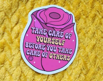 Funny vibrator sticker self love cute sticker hilarious glossy waterproof hydroflask journal planner sex positive women