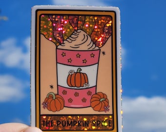 Pumpkin spice sticker pumpkin cute stickers hydroflask spooky season nostalgia psl planner journal autumn fall tarot funny