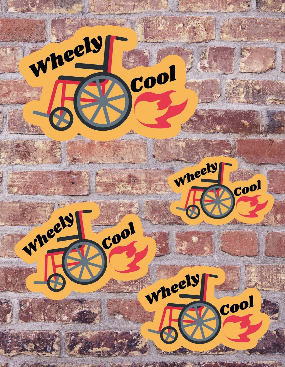 Wheely Cool Wheelchair Disability Disabled Awareness Sticker Etsy