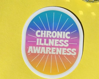Chronic illness sticker illness EDS POTS MCAS dysautonomy health issues cute sticker hydroflask waterproof retro chronically ill disabled