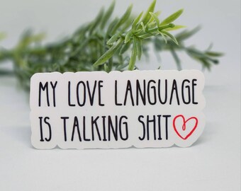 talking shit funny sticker adult gossip sarcastic introvert waterproof smudgeproof chisme