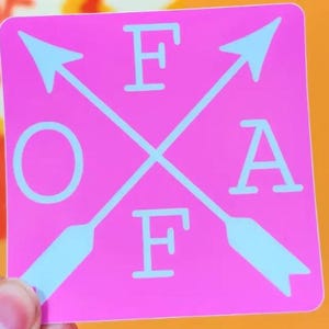 Funny sticker f around and find out arrow fafo sarcasm gift vulgar dark humor minimalist vivid waterproof smudgeproof glossy