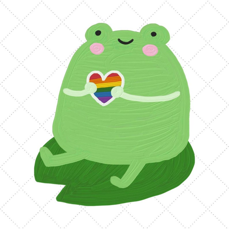 Cute Frog Aesthetic Pride Lgbtq Pride Month Stickers Planner | Etsy
