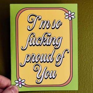 I'm so proud of you greeting congratulations card retro 70s vintage hydroflask greeting friend everyday cards friendship