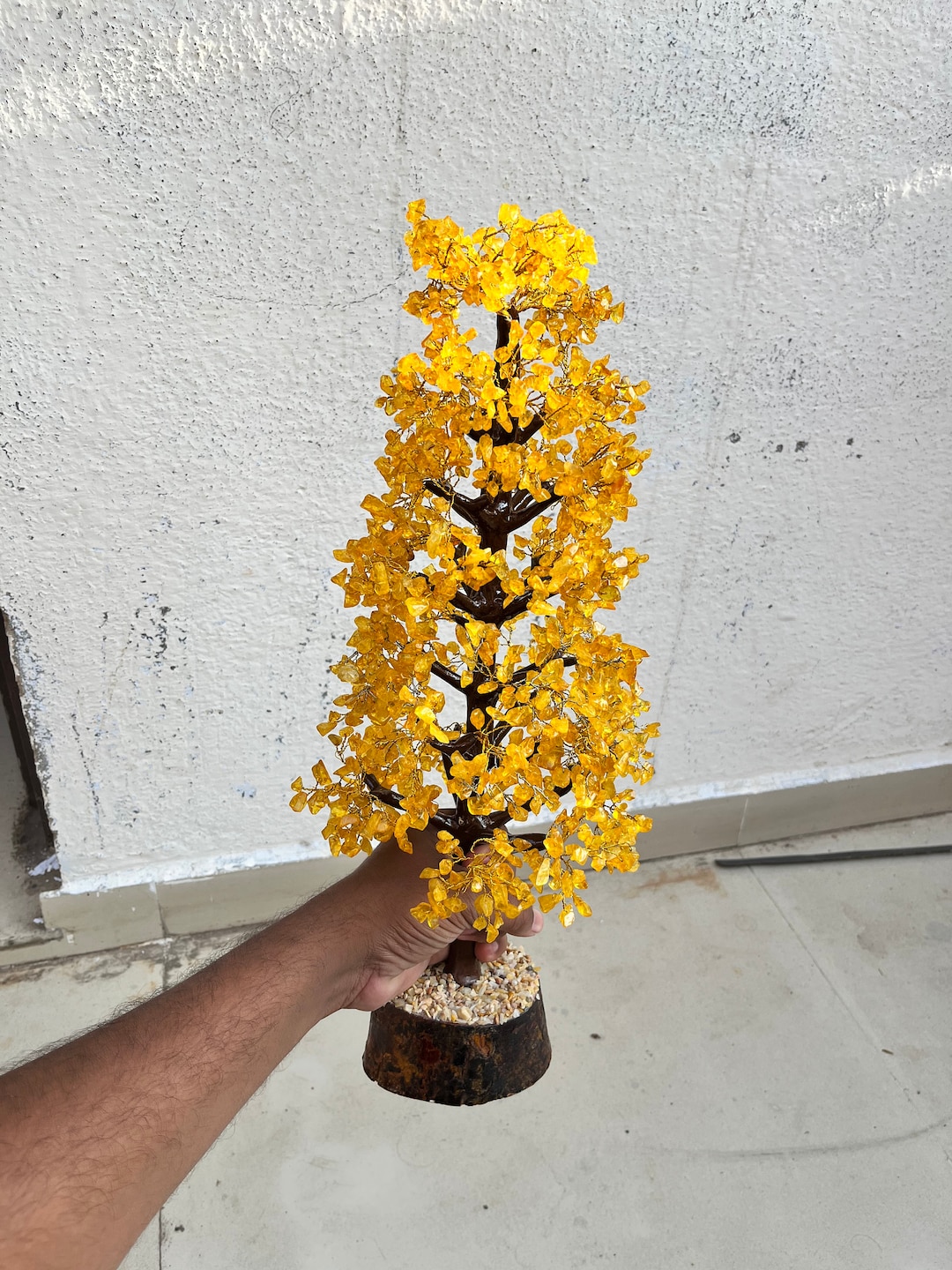 Nupuyai Colourful Crystal Tree With Gift Box, Raw Crystals Rose Quartz