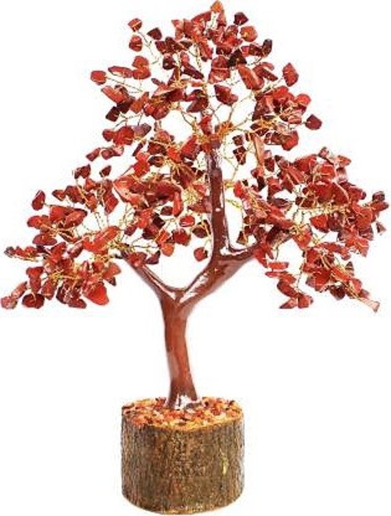 Natural red jasper tree bonsai money tree of life red jasper Etsy