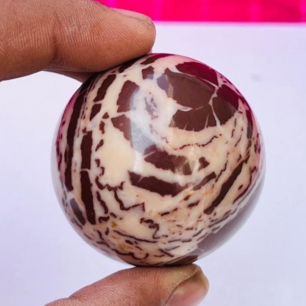 Large Chocolate Jasper Sphere - Gem Ball - Crystal Sphere - Carved Crystal Ball - Meditation Balls - Home Office Desk Decor Gemstone Sphere