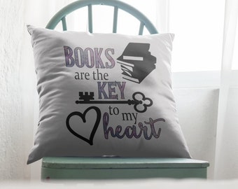 Book Lover Pillow and Case  Gifts Bookish Literary Gifts Book Pillow Book Lover Gift Pillow and Pillow Cover (More Colors)