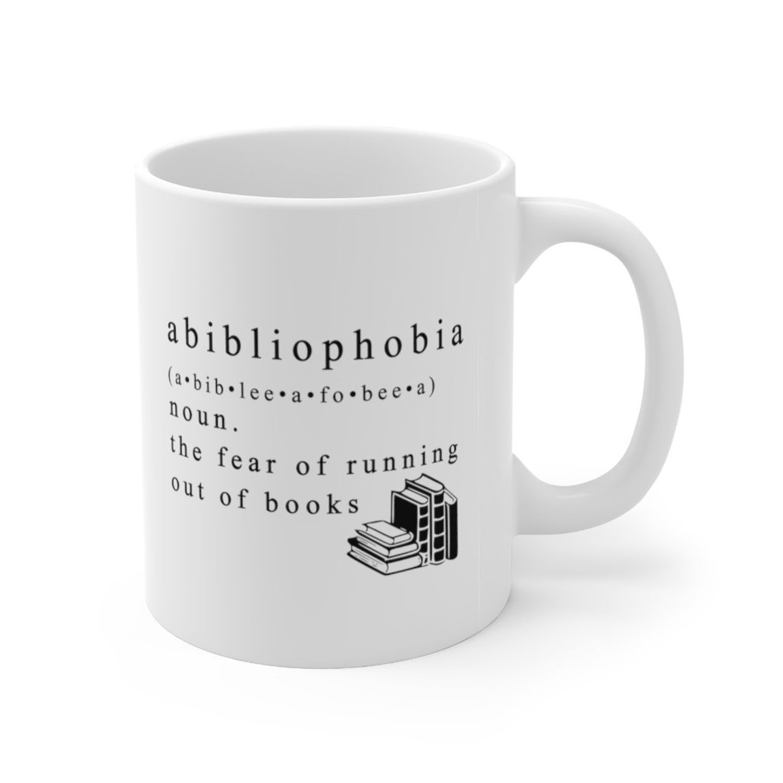 Abibliophobia Book Lover Mug 11oz Teacher Bookish Literary - Etsy