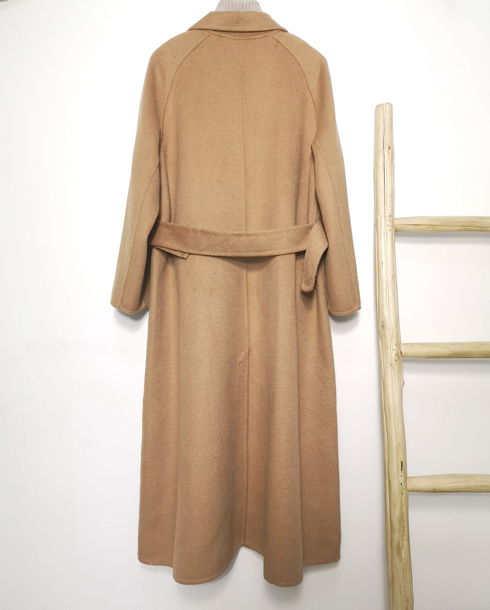 camel single breasted wool coat