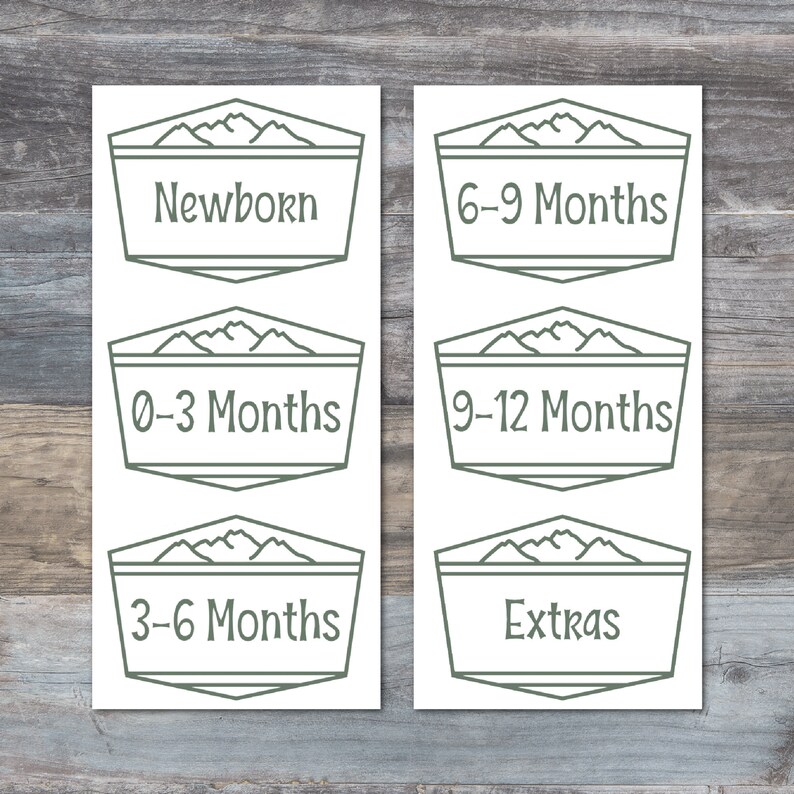 Kids Clothing Bin Labels Nursery Clothes Organization Baby Etsy