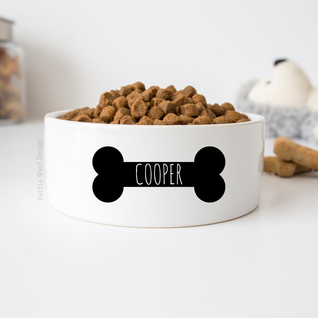 Dog Name Sticker Dog Bowl Name Decal Dog Food Storage Label Etsy