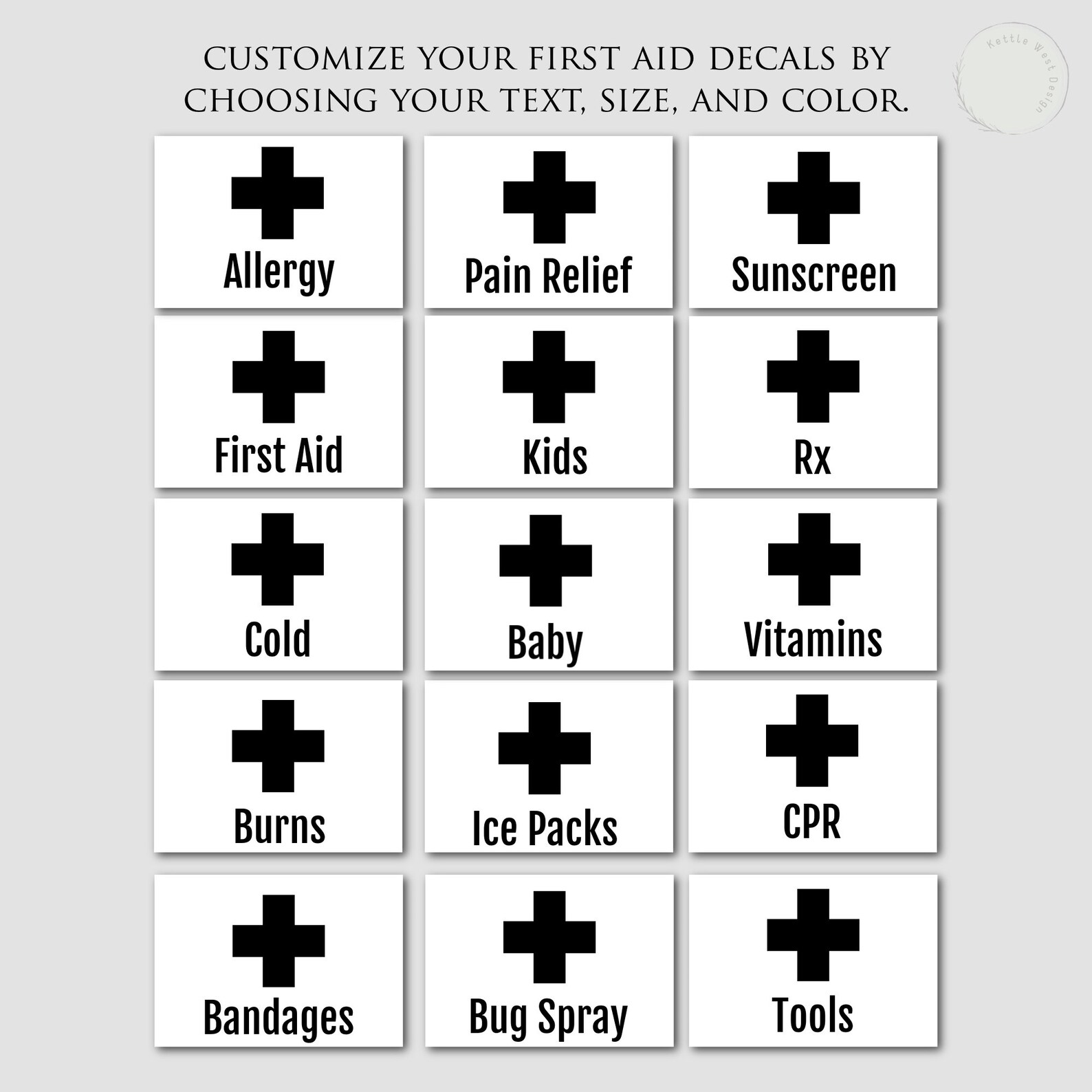Custom First Aid Labels First Aid Decals Medicine Cabinet Etsy Custom First Aid Labels First Aid Decals Medicine Cabinet Etsy