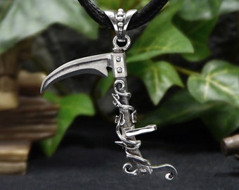 Scythe Pendant - Handmade Silver Pendant