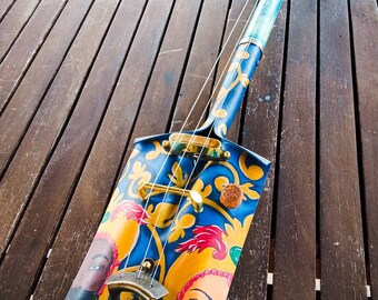 PREORDER - Palermo - Custom Handpainted Shovel Guitar