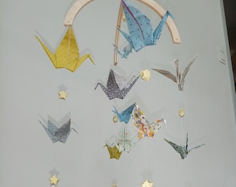 Mobile origami oiseau à personnaliser