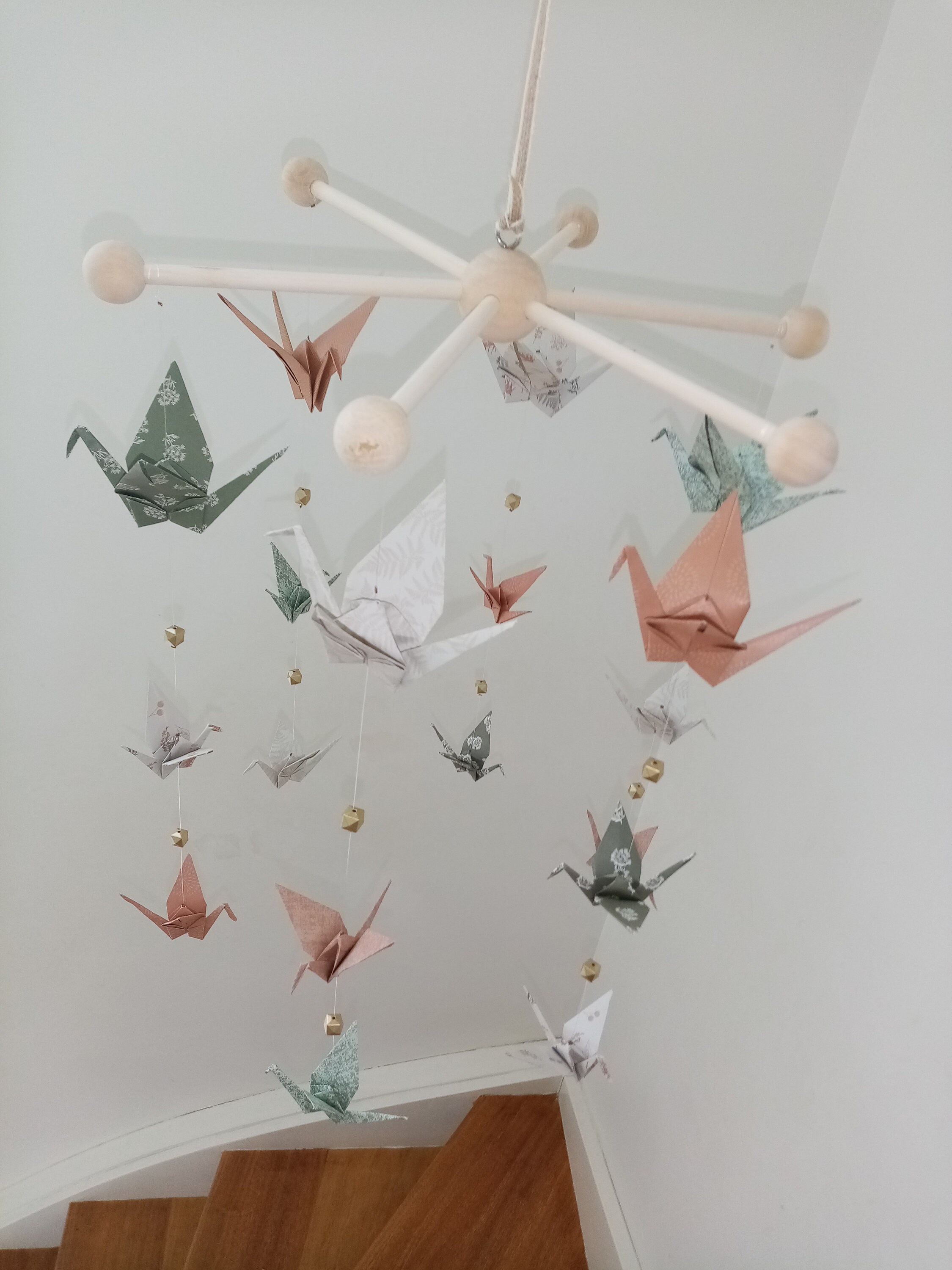 Mobile Origami Oiseau Fait Main à Personnaliser