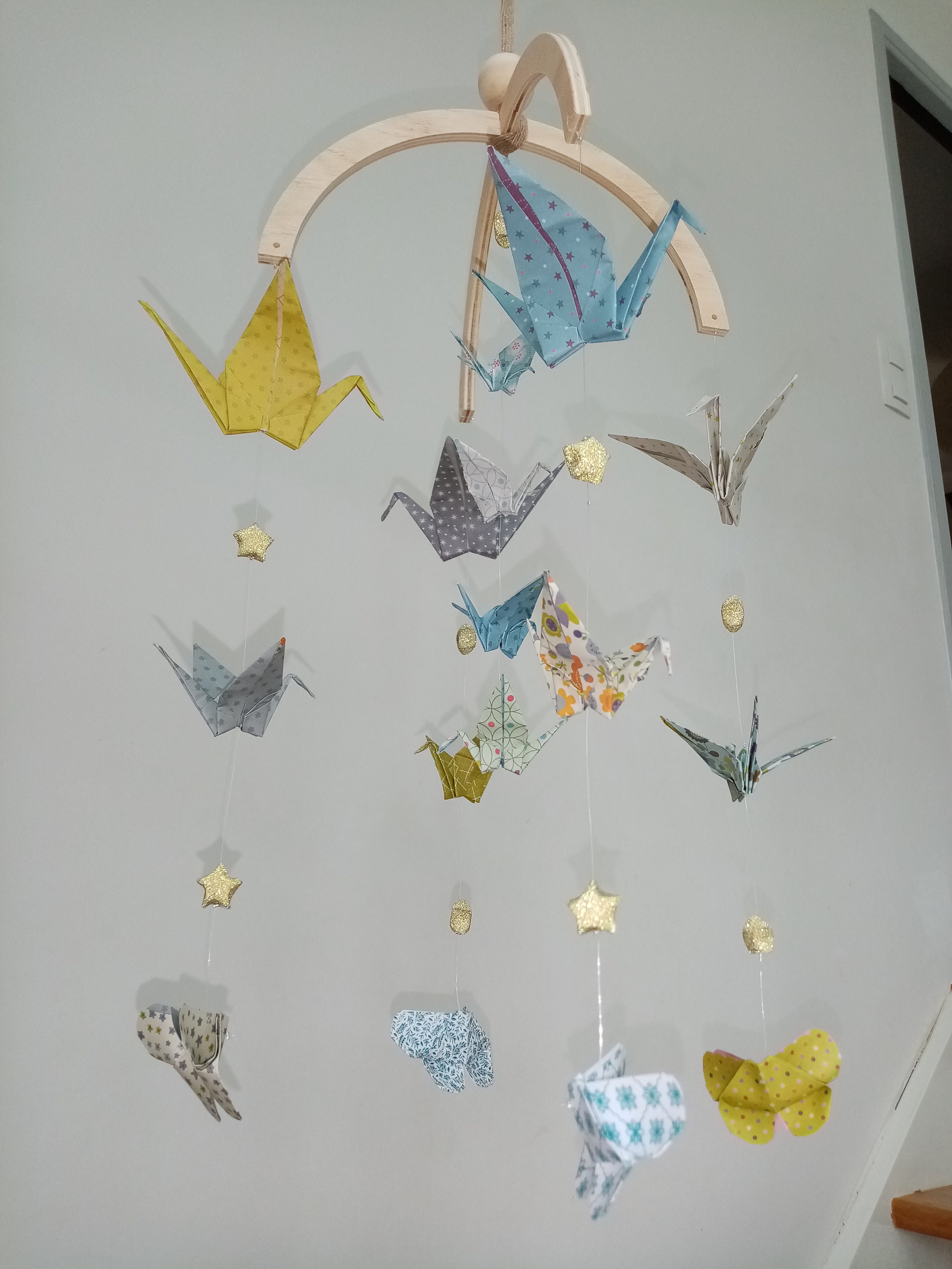 Mobile Origami Oiseau à Personnaliser