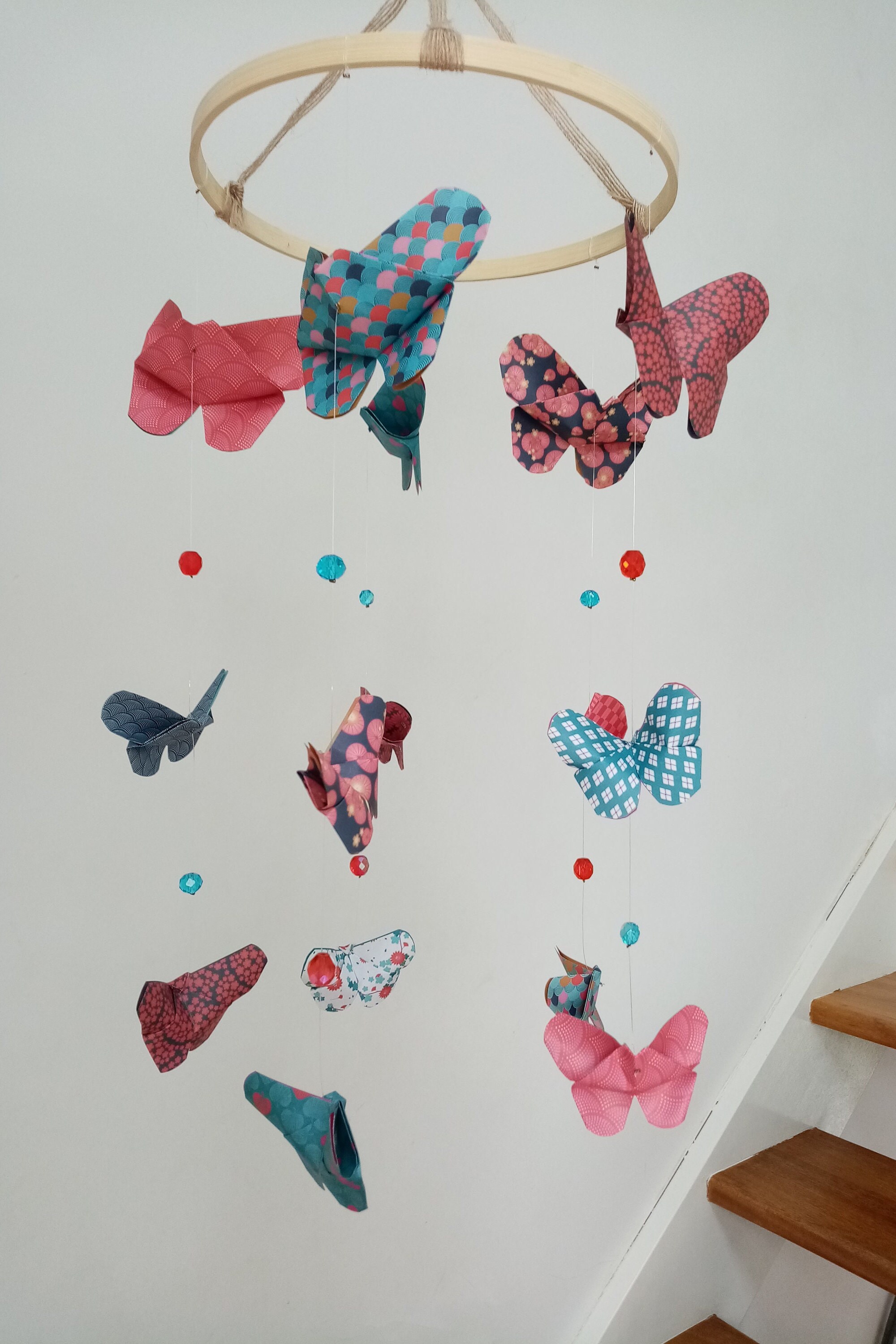 Mobile Origami Papillon Fait Main à Personnaliser