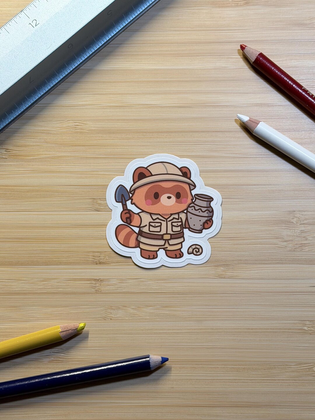 Research Explorer Sticker Explorer Raccoon Sticker – Archaeology Camping Decal - Etsy