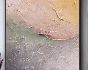 Textured Abstract Painting On Canvas: Modern Earth Tone Wall Art