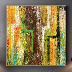 Colorful abstract  Acrylic Artwork On Canvas Contemporary Abstract Painting,  Large Wall Art, Extra Large Painting, Wall Art, Abstract Art