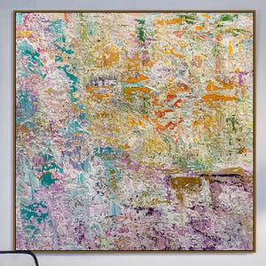 Original Handmade Artwork Abstract Textured Painting On Canvas For House, Abstract Original Artwork On Canvas Handmade Textured Painting