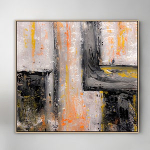 Arte de pared geométrico extragrande con textura abstracta, pintura sobre lienzo para habitación infantil, arte de pared texturizado de gran tamaño, pintura geométrica.