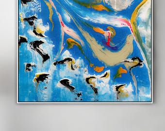 Textured Abstract Canvas Painting: Modern Home Wall Decor