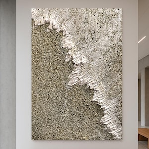 3D Textured Wall Art Ocean Waves Painting on Canvas Ocean Abstract Painting Wabi-Sabi Wall Art , Waves Art Canvas Wall Art