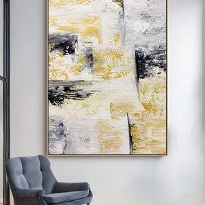 Textured Abstract Block Painting: Modern Geometric Artwork On Canvas