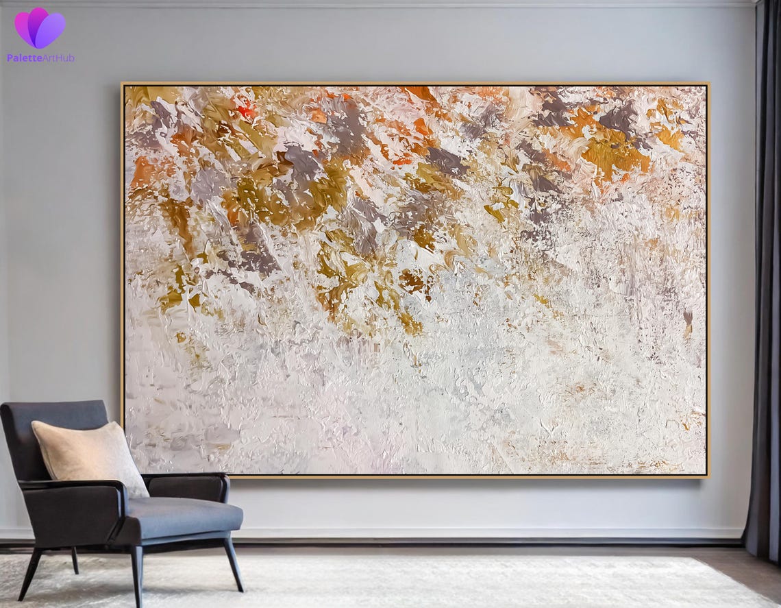 Extra Large Handmade Texture Wall Art on Canvas Abstract Wall Painting ...