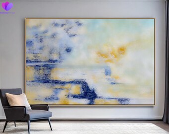 Unique Abstract Painting On Canvas: Original Wall Art Decor