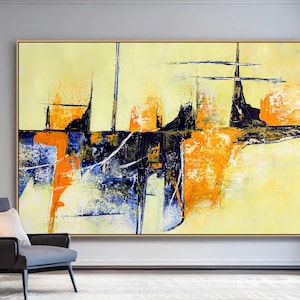 Modern Original Artwork On Canvas Textured Painting For Home Wall Decor, Modern Canvas Art On Canvas Textured Modern Original Art Painting