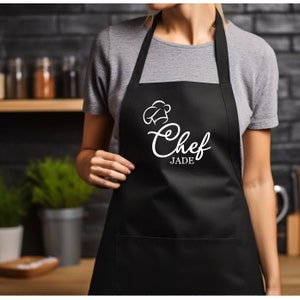 Customized Apron | Personalised Chef Apron for Men & Women | Printed Kitchen Apron for Women | Personalized Gift | Cute Apron | Gift for Dad