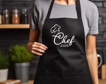 Customized Chef Apron | Personalised Chef Apron for Men & Women | Printed Kitchen Apron for Women | Personalized Gift | Cute Apron