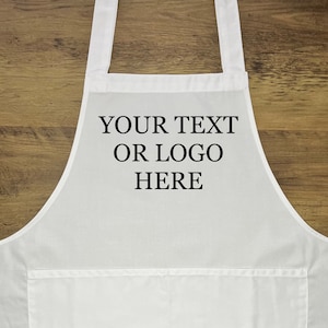 Personalised Apron | Any Text or Logo | Baking Gift Cooking Gift | Small Business Apron | Gift for Her Him | Cafe Work Chef | Custom Apron