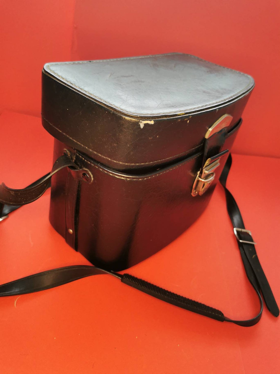 Vintage Black Leather Camera Case W/strap Etsy