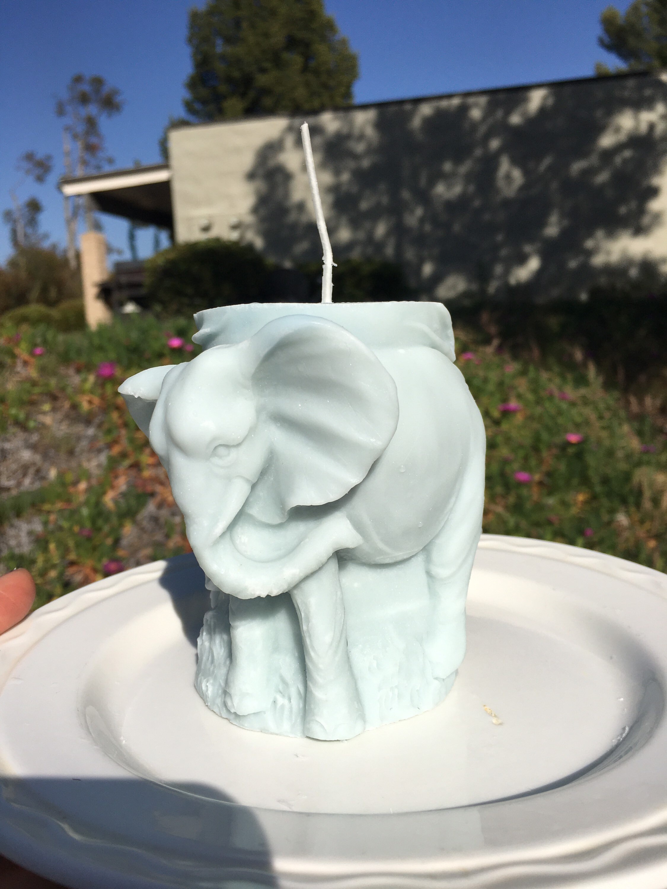 Elephant candle animal candle pillar candle Etsy
