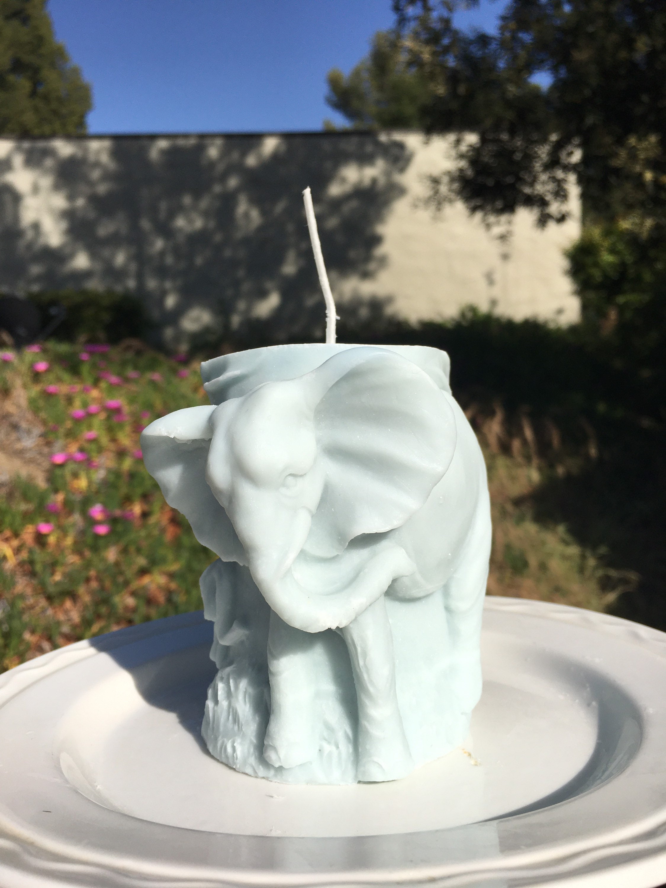 Elephant candle animal candle pillar candle Etsy