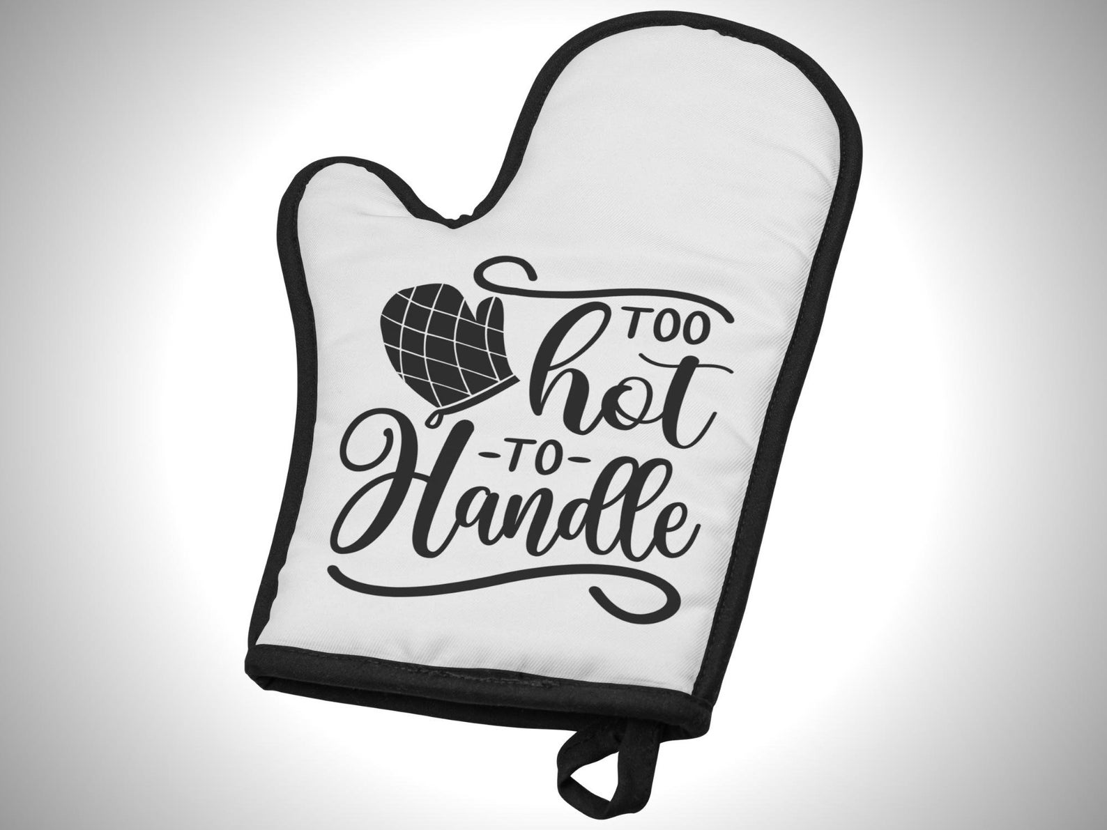 Custom Oven Mitt With Photo Too Hot to Handle Kitchen Etsy