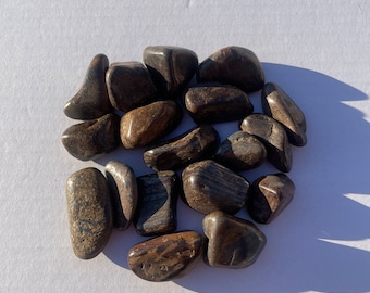 Bronzite Tumbled Stone | Protection and Grounding Crystal | Root Chakra Healing Stone | Strength and Confidence Crystal | Meditation Crystal