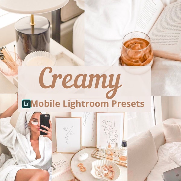 Lightroom Mobile Presets | 5 Creamy Presets | Instagram Presets | Blogger Presets | Hygge | Aesthetic | Home Filter | Clean Preset | Beige