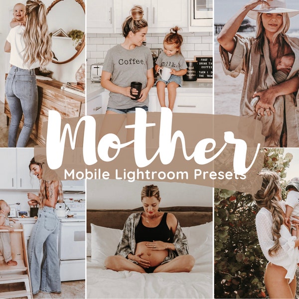 Mobile Lightroom Presets, 10 Mother Presets, Family Presets, Warm Filters, Bright Preset, Iphone Presets, Lifestyle Preset, Instagram Filter
