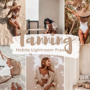 Mobile Lightroom Presets | 10 Tanning Presets | Beach Filter | Summer Tan | Bronze Preset | Beige Presets | Instagram Filter | iPhone Preset
