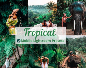 Lightroom-presets, 8 tropische presets, mobiele presets, Bali-presets, reispresets, Instagram-presets, zomerpresets, groen, natuurfilter