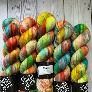 Magic | Hand Dyed Yarn | Rainbow Yarn | Colorful Yarn | DK weight