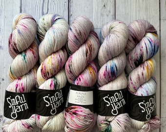 Purple Haze | DK 85/15 weight | Hand Dyed Yarn | Superwash Merino wool | Purple Yarn