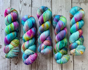 Mermaid | Hand dyed yarn | 85/15 fingering weight | Super wash merino wool