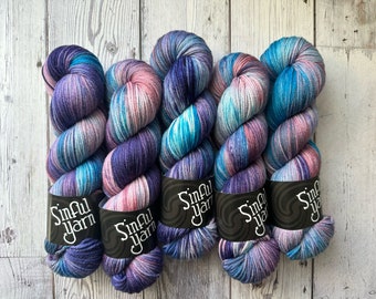 Cutesy-Poo | Knitting Yarn | Light Weight Hand Dyed Yarn | Merino Wool Yarn |